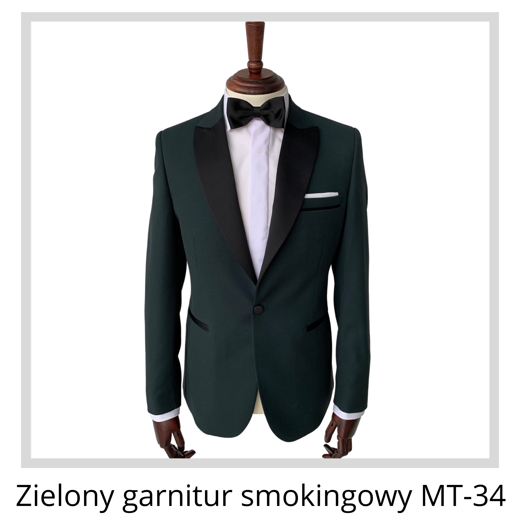 Zielony garnitur smokingowy