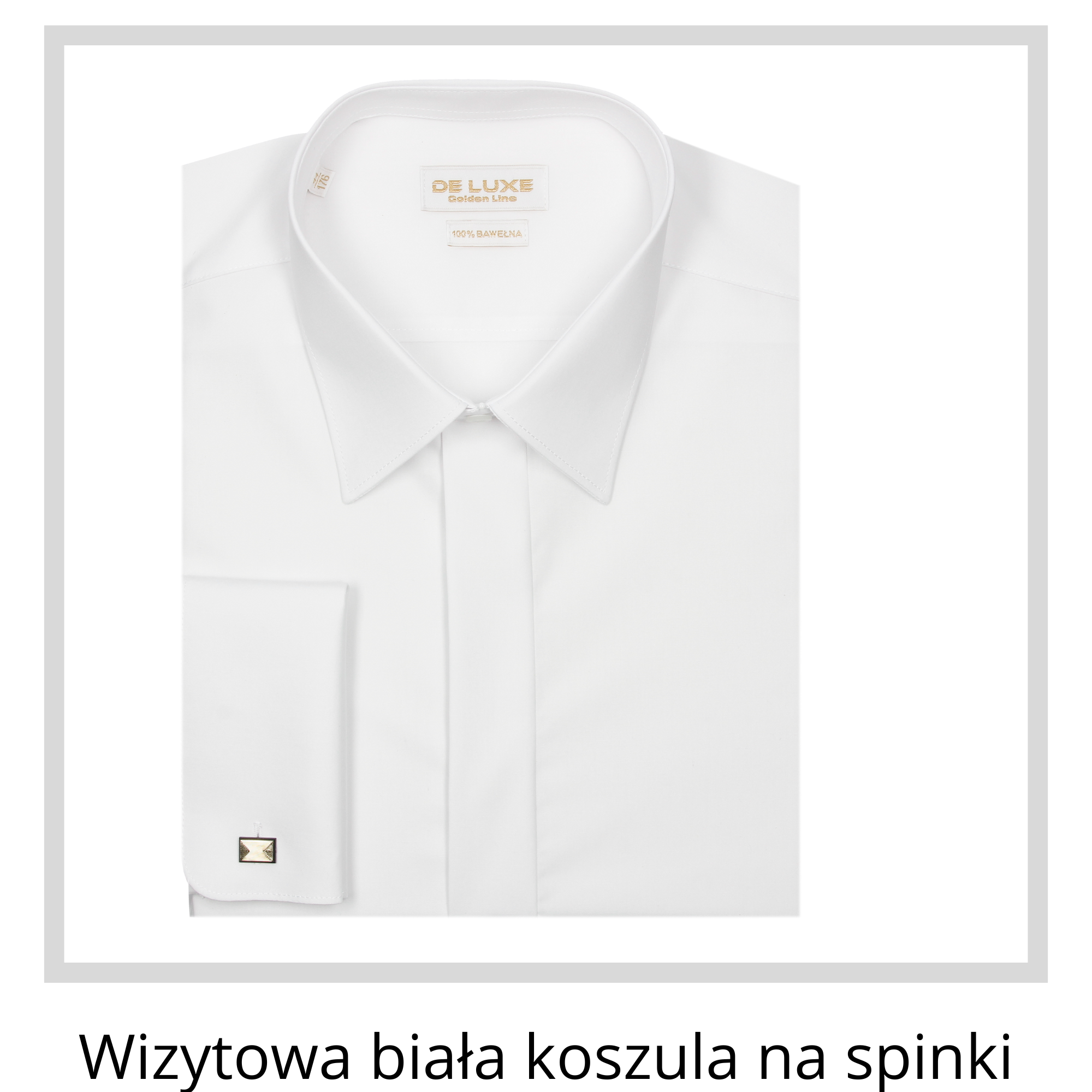 Biała wizytowa koszula na spinki