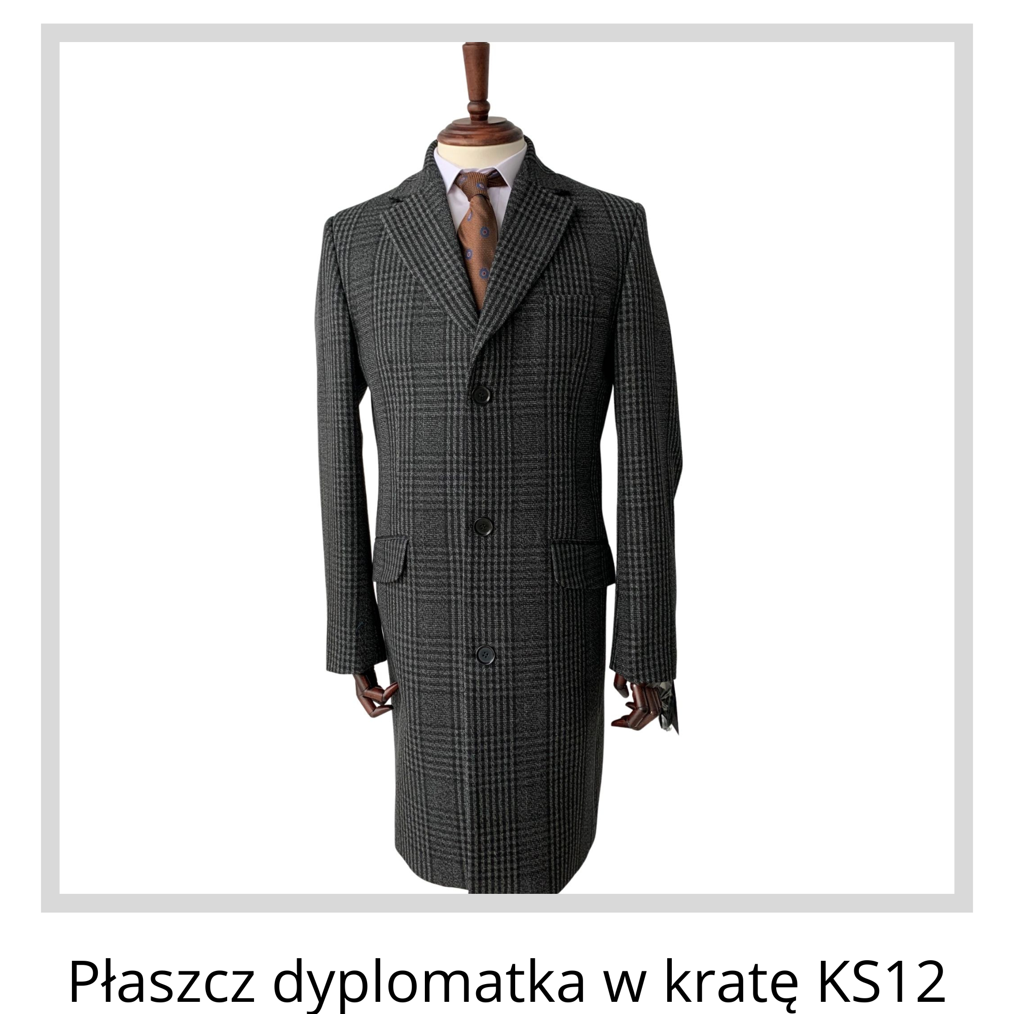 Płaszcz dyplomatka w kratę KS-12