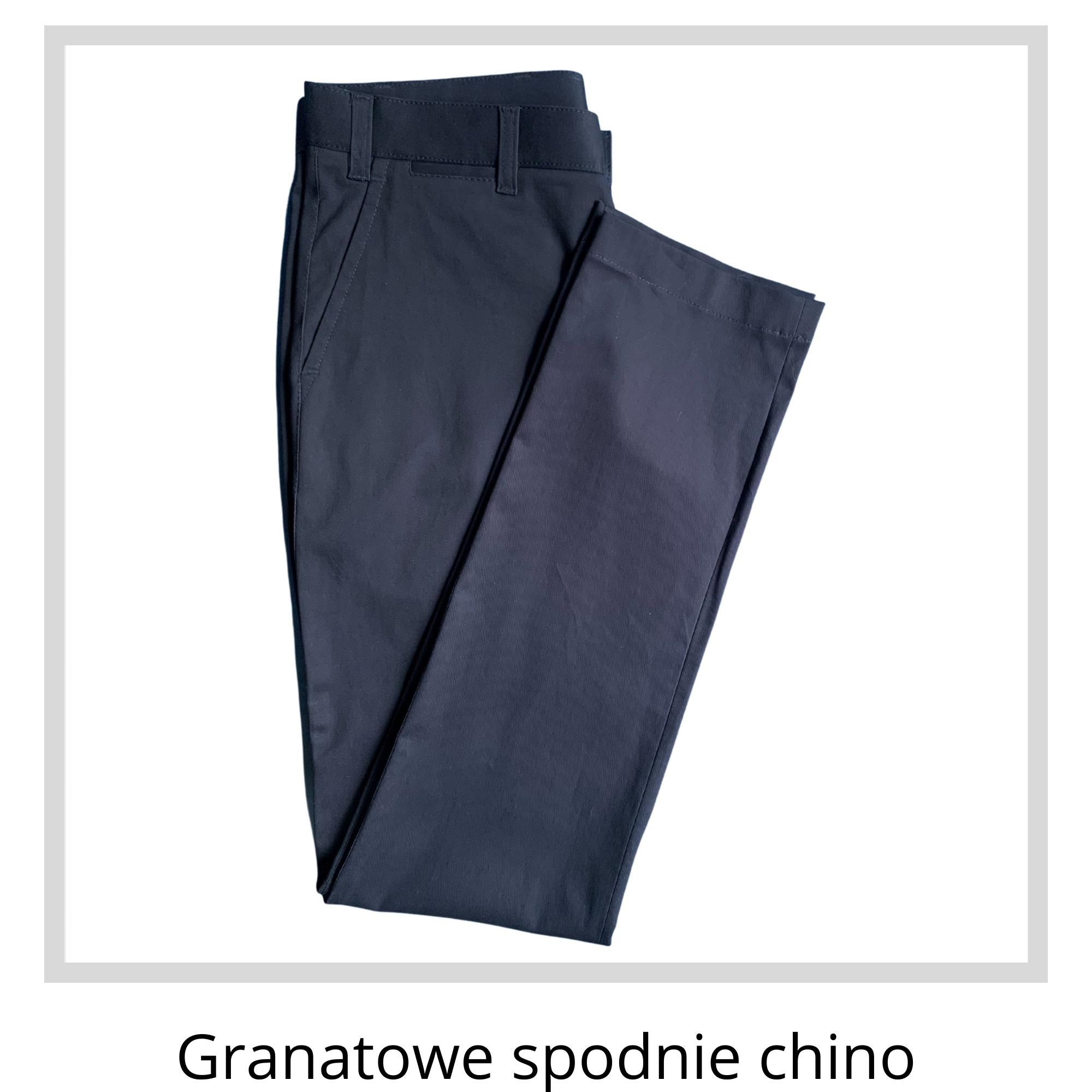 Granatowe spodnie chino
